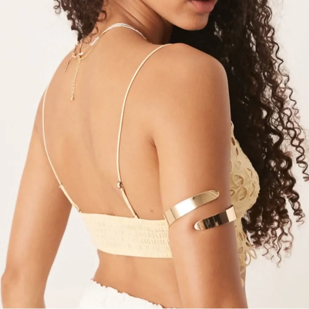 Free People Asteria Bralette Banana Cream Yellow Large New with Tag